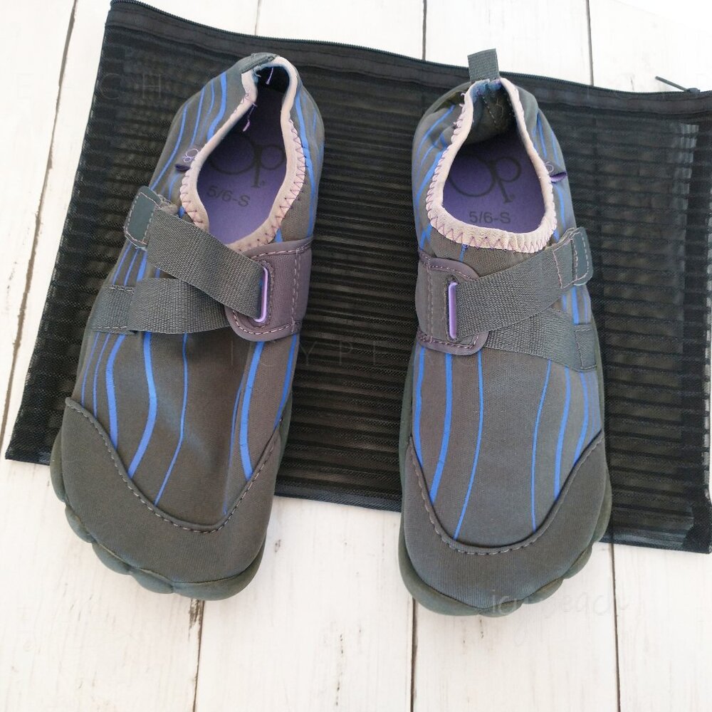 OP Water Shoes Sz Small/5-6, EU 36-37.5 Non-Slip Aqua Socks + Mesh Bag Beach Poo
